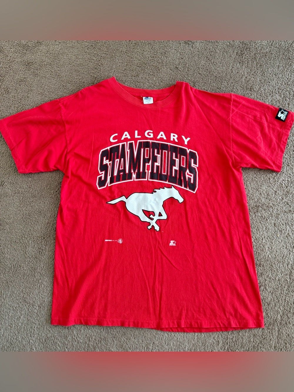 VINTAGE tee Calgary Stampeders 1993 CFL Starter